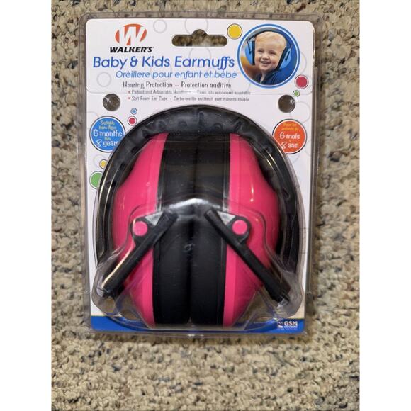 Walker's Children‎ Baby & Kids Ear Muffs Toddler Hearing Protection Folding PINK - Picture 1 of 2